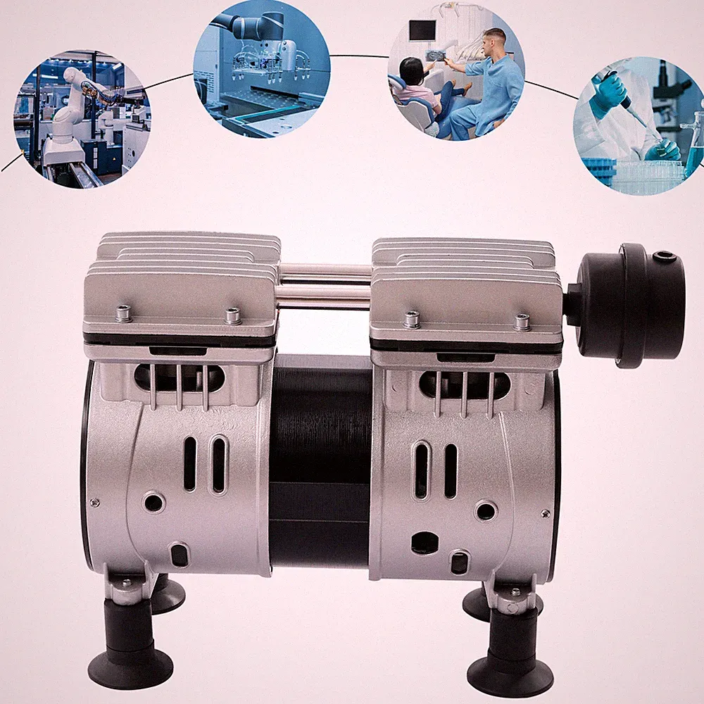550 Watt 1/4'' 3.6CFM 110V Oil-Free Maintenance Vacuum Pump Air Compressor Pump